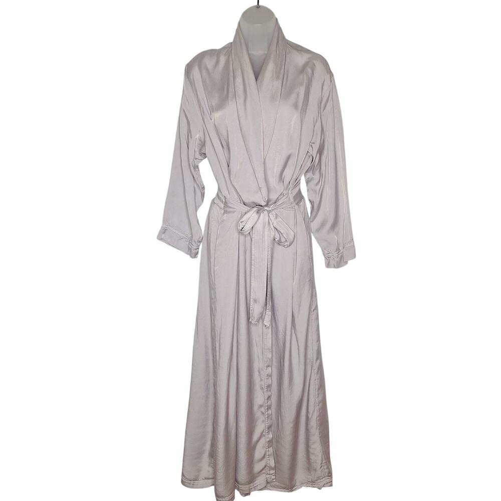 Vintage Bella Notte Goddess Long Robe Women's Large Shawl Collar Silky Bemberg